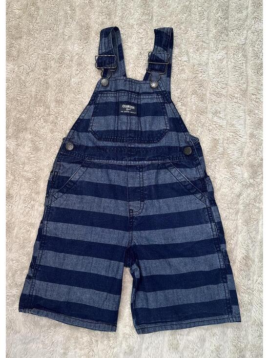 OshKosh B'gosh Other - OshKosh B'gosh cotton overalls 4T navy/chambray striped classic vintage-inspired
